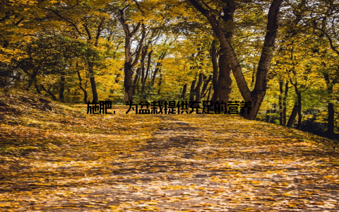 施肥, 为盆栽提供充足的营养