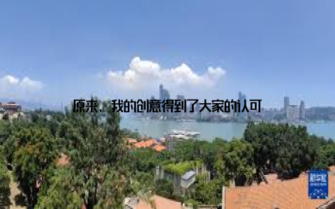 原来, 我的创意得到了大家的认可