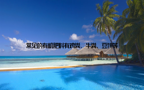 常见的有机肥料有鸡粪、牛粪、豆饼等