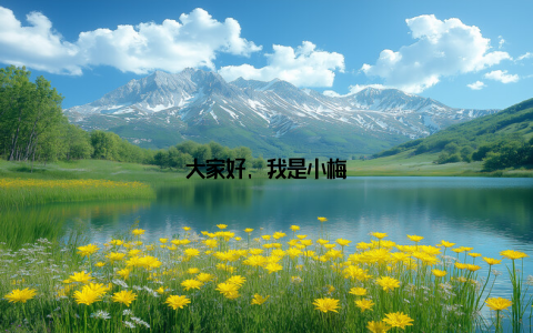 大家好, 我是小梅