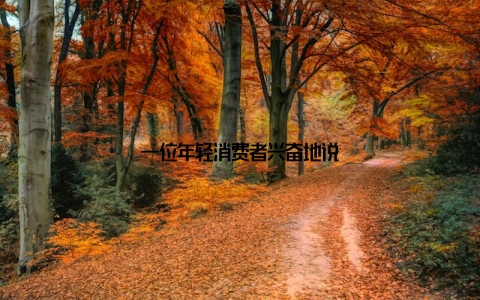 一位年轻消费者兴奋地说